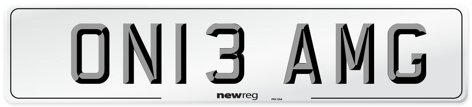 ON13 AMG Number Plate from New Reg